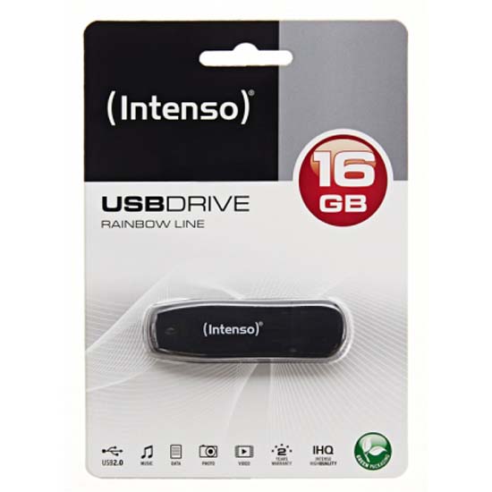 Купить Intenso 3502470 Rainbow Line 16GB Флешка Черный  Black 16 GB  7ft.ru в интернет магазине Семь Футов