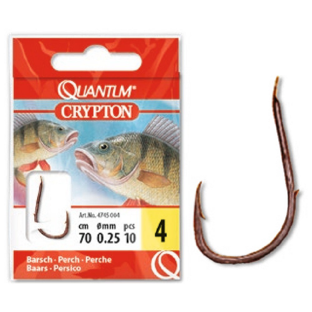 Купить Quantum fishing 4745006 Crypton Perch 0.220 Mm Связанные Крючки Черный Black Nickel 6  7ft.ru в интернет магазине Семь Футов