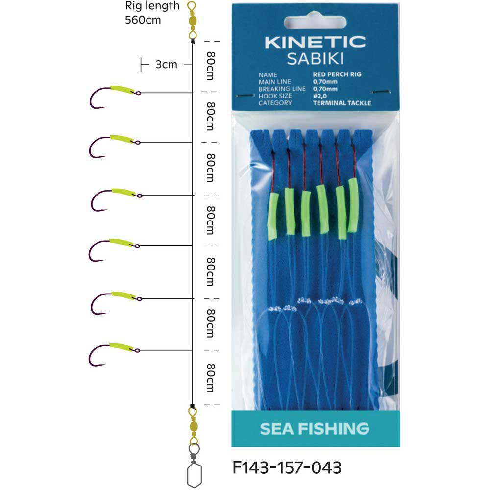 Купить Kinetic F143-157-043 Sabiki Red Perch Рыболовное Перо 2/0 Многоцветный Green / Glow 7ft.ru в интернет магазине Семь Футов