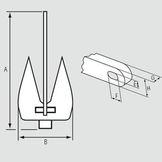 Купить Plastimo 16456 Britany 2 Серый  Grey 2 kg  7ft.ru в интернет магазине Семь Футов