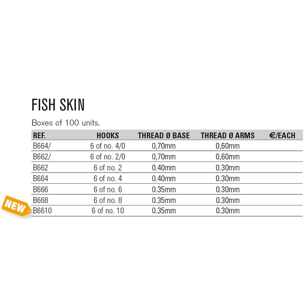 Купить Evia B664 Flashing Rig Fish Skin Белая  Fish Skin nº 4 (6 pcs)  7ft.ru в интернет магазине Семь Футов