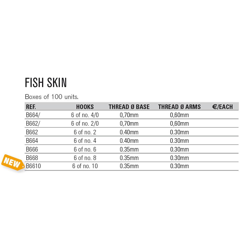 Купить Evia B666 Flashing Rig Fish Skin Белая  Fish Skin nº 6 (100 pcs)  7ft.ru в интернет магазине Семь Футов