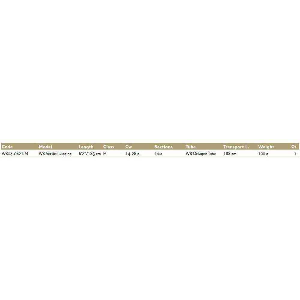 Купить Westin W804-0621-M W8 Vertical Удочка Для Джиггинга Черный 1.85 m  7ft.ru в интернет магазине Семь Футов