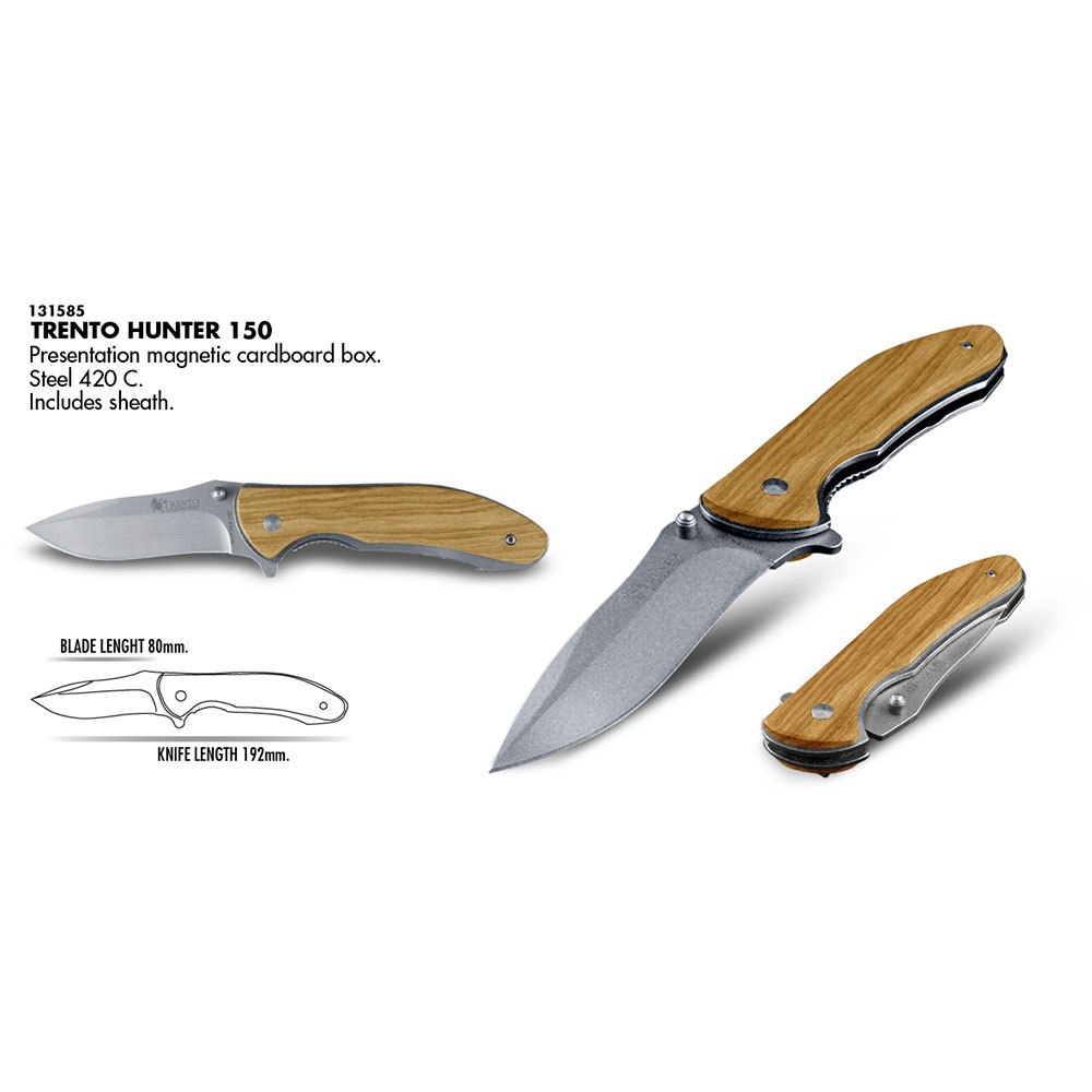 Купить Trento 131585 Hunter 150 Карманный нож Золотистый Light Brown 80 mm  7ft.ru в интернет магазине Семь Футов