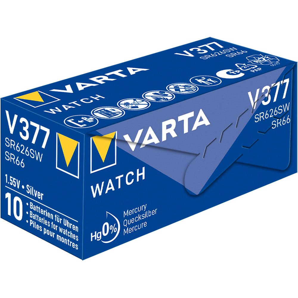 Купить Varta 0377101111 1 Chron V 377 Аккумуляторы Серебристый Silver 7ft.ru в интернет магазине Семь Футов