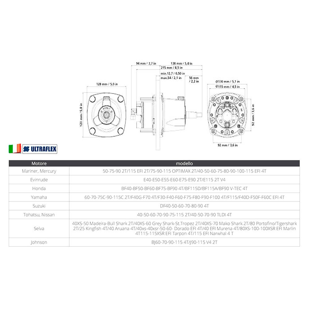 Купить Ultraflex 4344606 UP18 UC 81-ОБФ Цилиндр Насос Серебристый Black 7ft.ru в интернет магазине Семь Футов