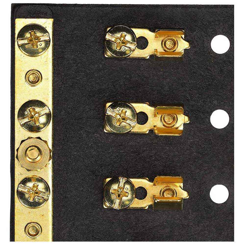 Купить Seachoice 50-13431 4 Gang Предохранитель и клеммная колодка Золотистый Black / Bronze 3 1/2 x 3 x 3/4´´  7ft.ru в интернет магазине Семь Футов