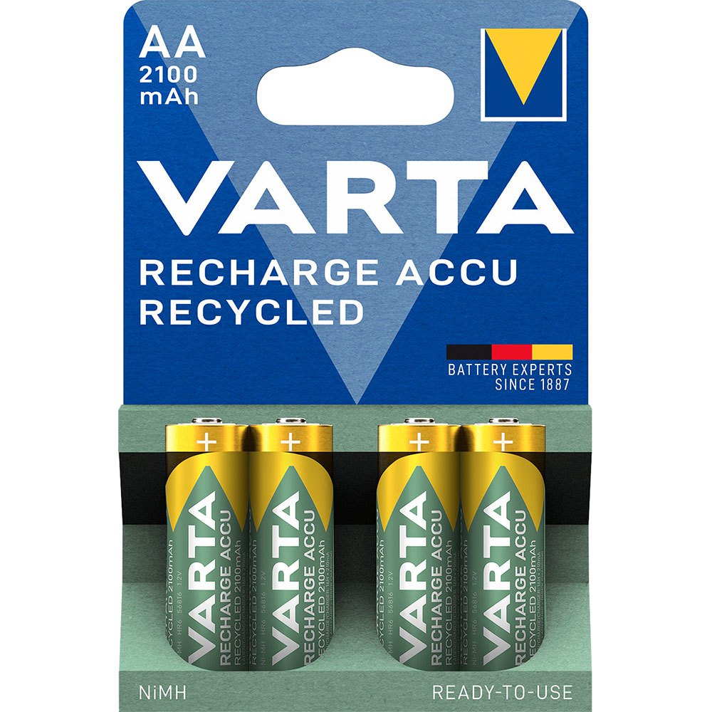 Купить Varta 38639 Переработанный 2100mAh AA Mignon Аккумуляторы Зеленый Silver 7ft.ru в интернет магазине Семь Футов