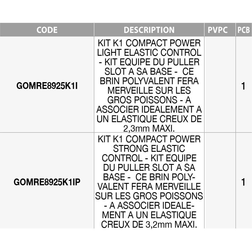 Купить Garbolino GOMRE8925K1IP Kit K1 Compact Power Strong Elastic Control Серебристый 7ft.ru в интернет магазине Семь Футов