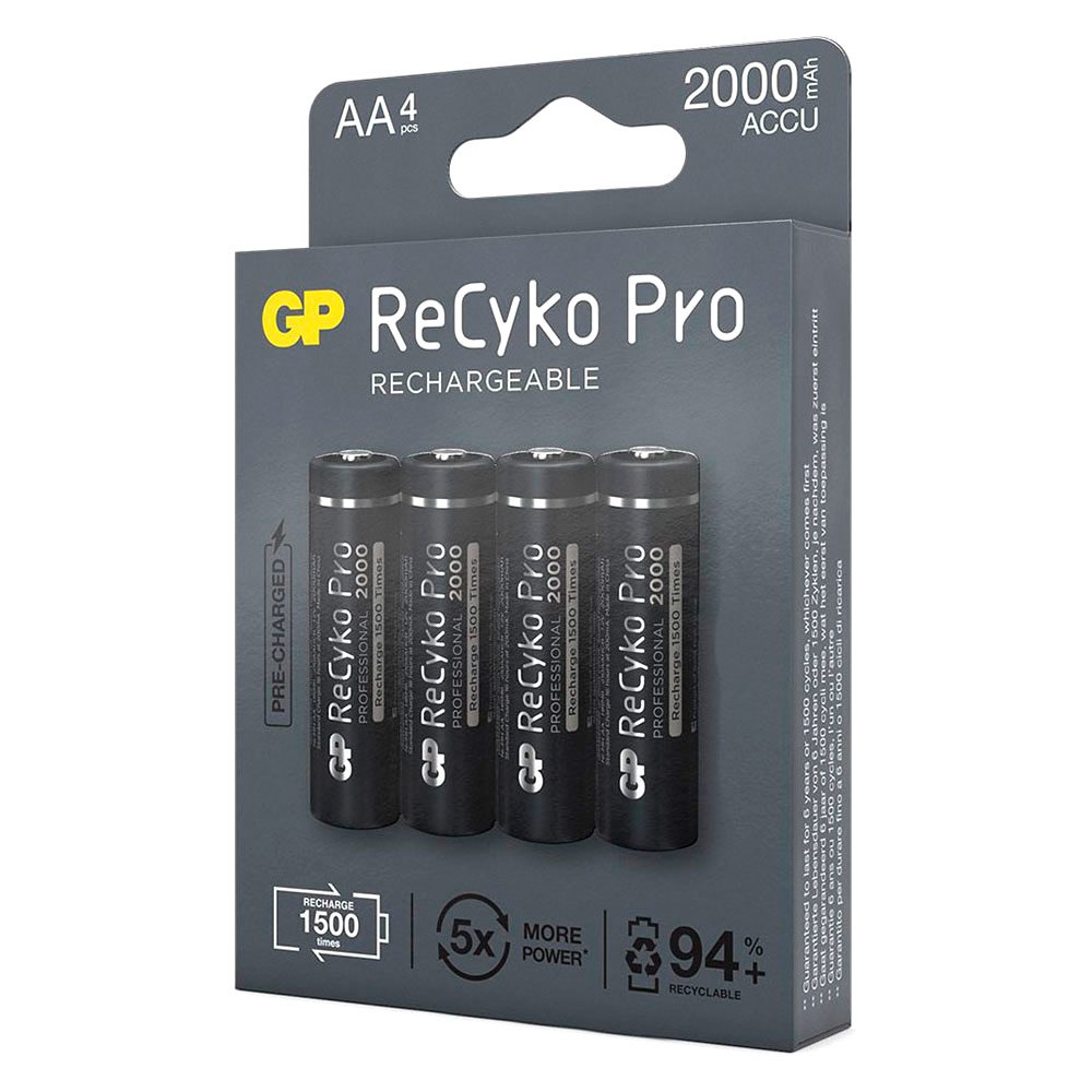 Купить Gp batteries 125210AAHCB-C4 ReCyko ReCyko NiMH AA/Mignon 2000mAh Pro Аккумуляторы Черный Black 7ft.ru в интернет магазине Семь Футов
