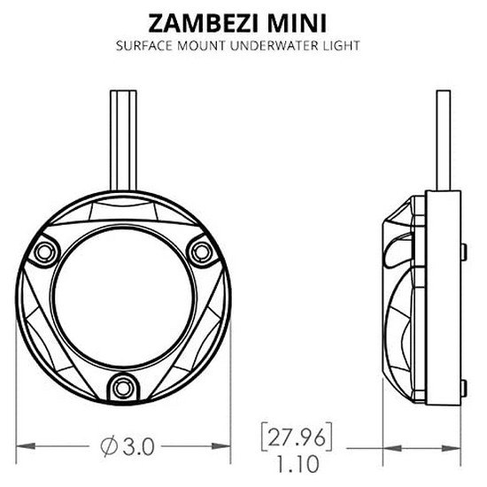 Купить Lumitec 451-101456 Zambezi Mini Белый светодиодный свет Черный Black 890 Lumens  7ft.ru в интернет магазине Семь Футов