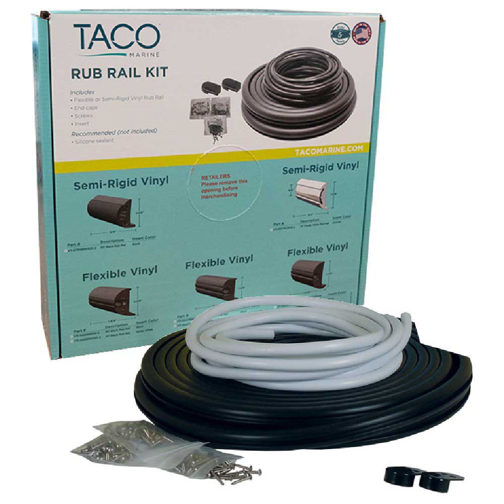Купить Taco metals 236-V113447BWK502 Комплект гибких виниловых накладок 50´ Черный 1/4´´ x 15/16´´  7ft.ru в интернет магазине Семь Футов