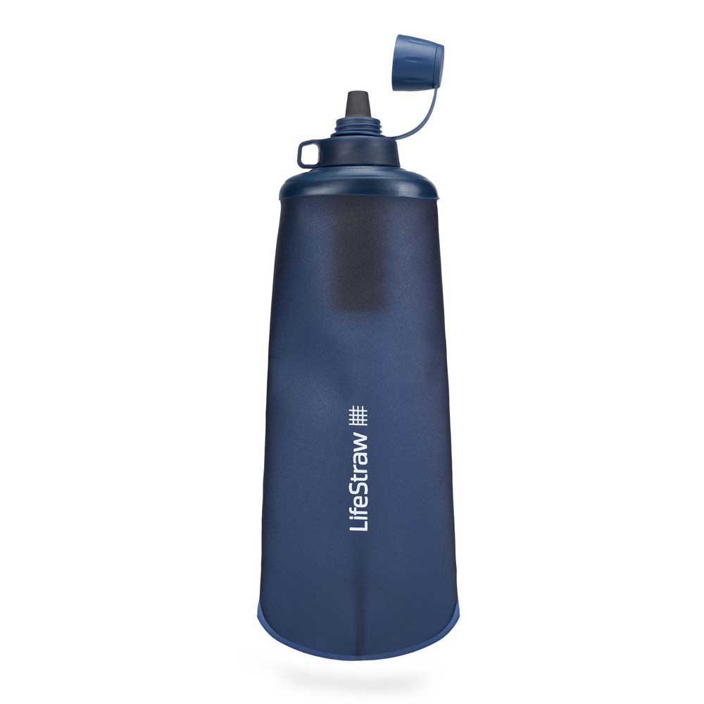 Купить Lifestraw LLSPSFMLGRWW Peak Series 650ml Складная бутылка с фильтром для воды Голубой Mountain Blue 7ft.ru в интернет магазине Семь Футов