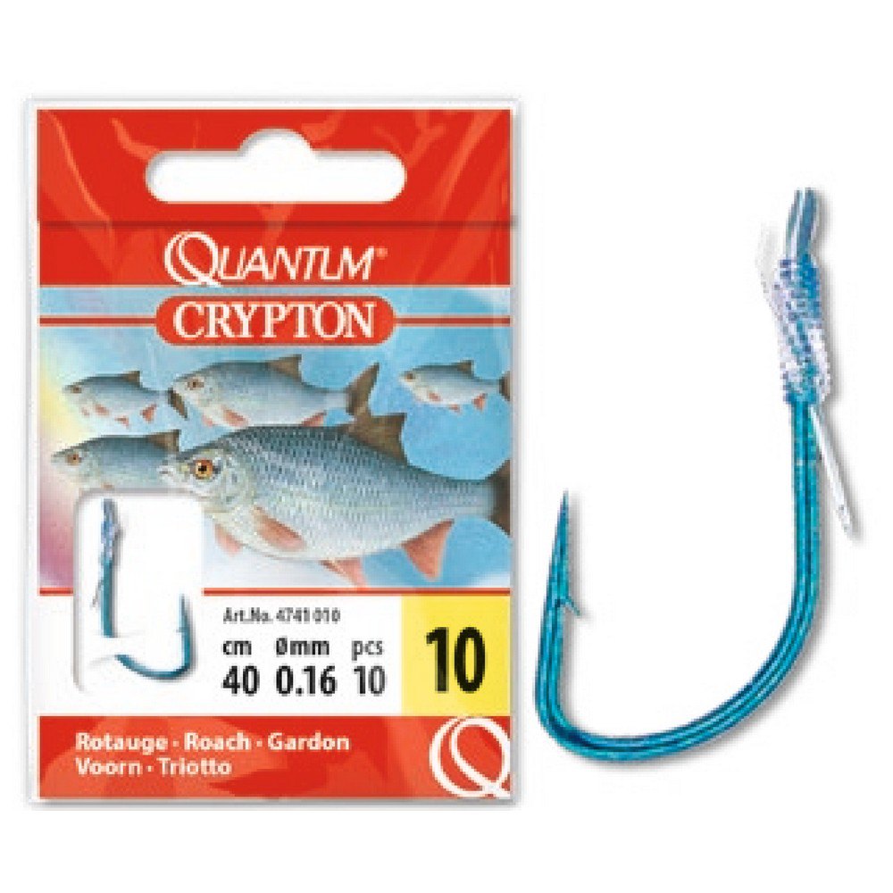 Купить Quantum fishing 4741010 Crypton Roach 0.160 Mm Связанные Крючки Голубой Blue 10  7ft.ru в интернет магазине Семь Футов