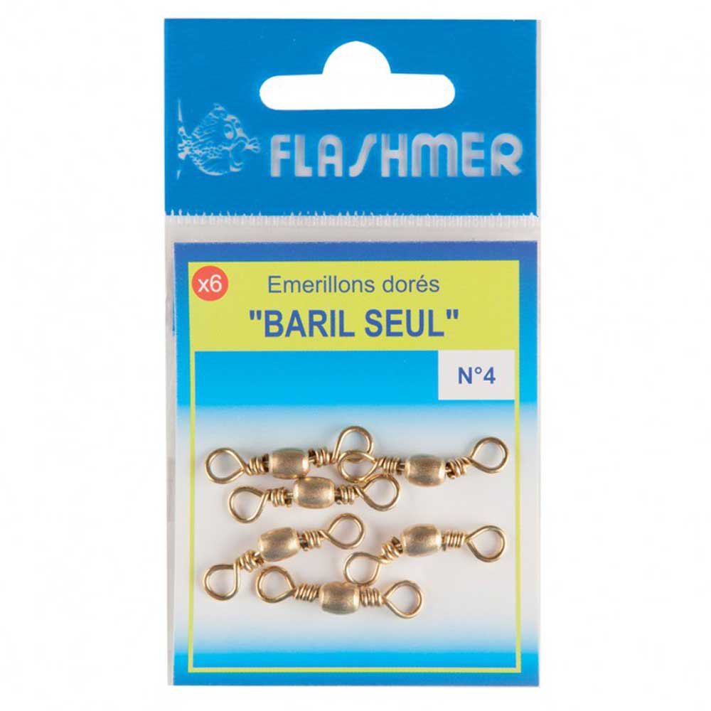 Купить Flashmer BSC11 Baril Seul Вертлюги 100 единицы Золотистый Gold 10  7ft.ru в интернет магазине Семь Футов