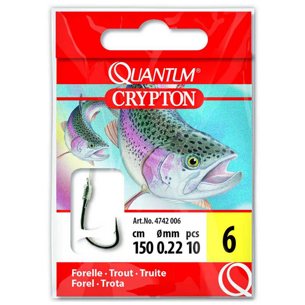 Купить Quantum fishing 4742008 Crypton Trout 0.200 Mm Связанные Крючки Черный Black Nickel 8  7ft.ru в интернет магазине Семь Футов