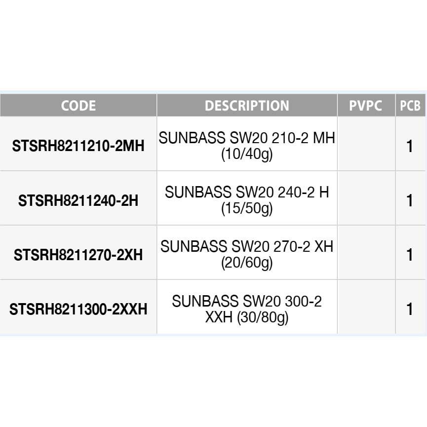 Купить Sunset STSRH8211300-2XXH Sunbass SW20 Спиннинговая Удочка Черный 3.00 m  7ft.ru в интернет магазине Семь Футов