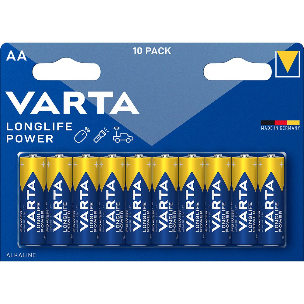 Купить Varta 38608 1x10 Longlife Power Mignon AA LR06 Аккумуляторы Голубой Blue 7ft.ru в интернет магазине Семь Футов