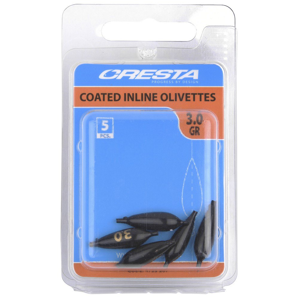Купить Cresta 4723-208 Coated Inline Olivettes Вести Черный  Black 4.0 g  7ft.ru в интернет магазине Семь Футов
