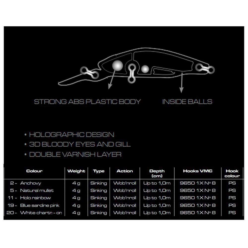 Купить Cinnetic VI-8436544038995 Baby Boom Sinking Пескарь 50 Mm 4g Многоцветный 20 7ft.ru в интернет магазине Семь Футов