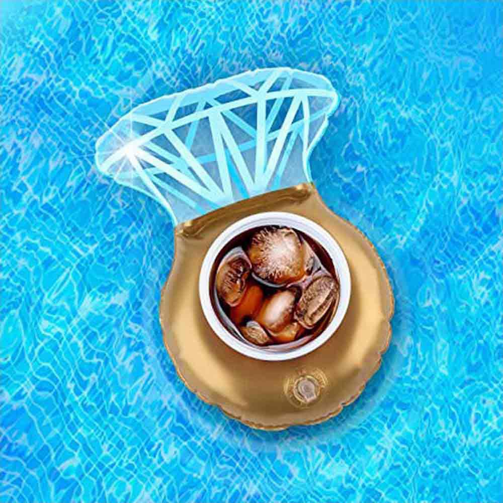 Купить Bigmouth inc 741-BMDFBR Подстаканник с плавающим кольцом Bling Ring Золотистый Gold 7ft.ru в интернет магазине Семь Футов