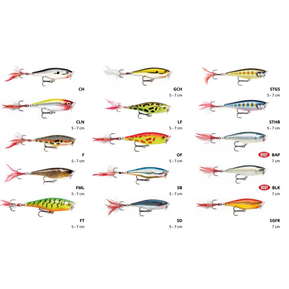 Купить Rapala RA5822231 Skitter Pop Поппер 70 mm 7g Многоцветный BAP 7ft.ru в интернет магазине Семь Футов