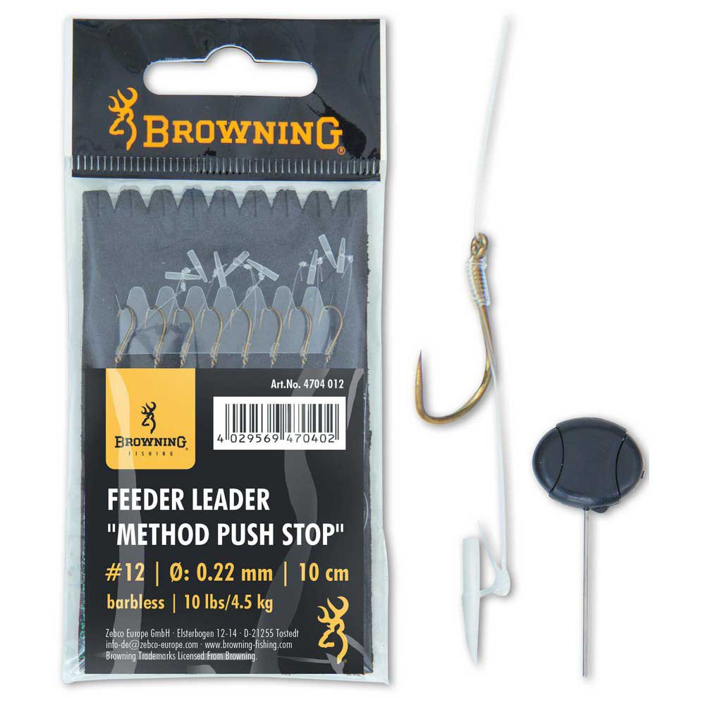 Купить Browning 4707010 Feeder Method Push Stop 0.220 Mm Связанные Крючки Коричневый Bronze 10  7ft.ru в интернет магазине Семь Футов