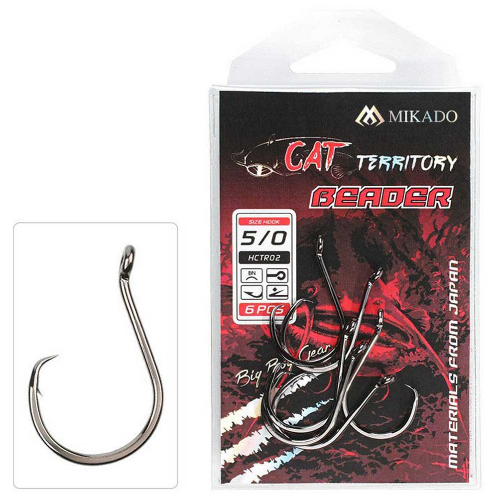 Купить Mikado HCTR02-8/0 Cat Territory Beader Крючки С Одним Глазком Серебристый Black Nickel 8/0  7ft.ru в интернет магазине Семь Футов