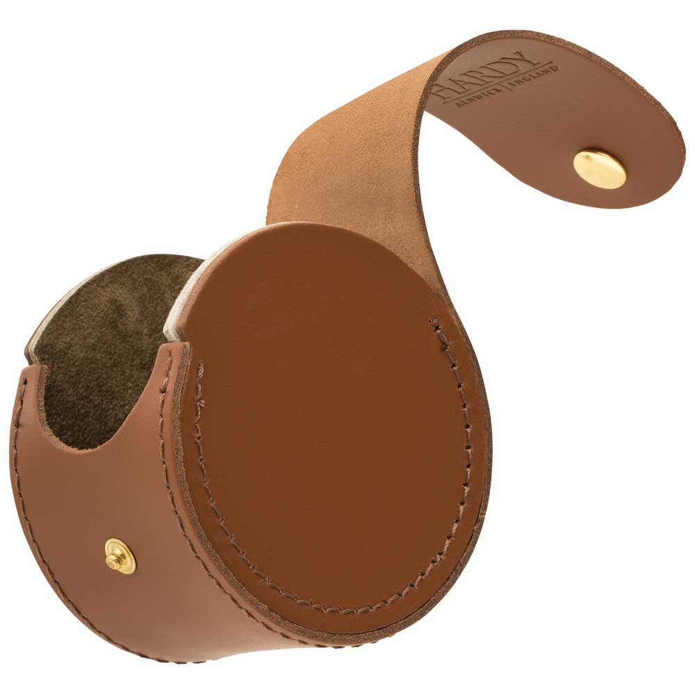 Купить Hardy 1487459 HBX Leather Reel Case Коричневый  Brown L  7ft.ru в интернет магазине Семь Футов