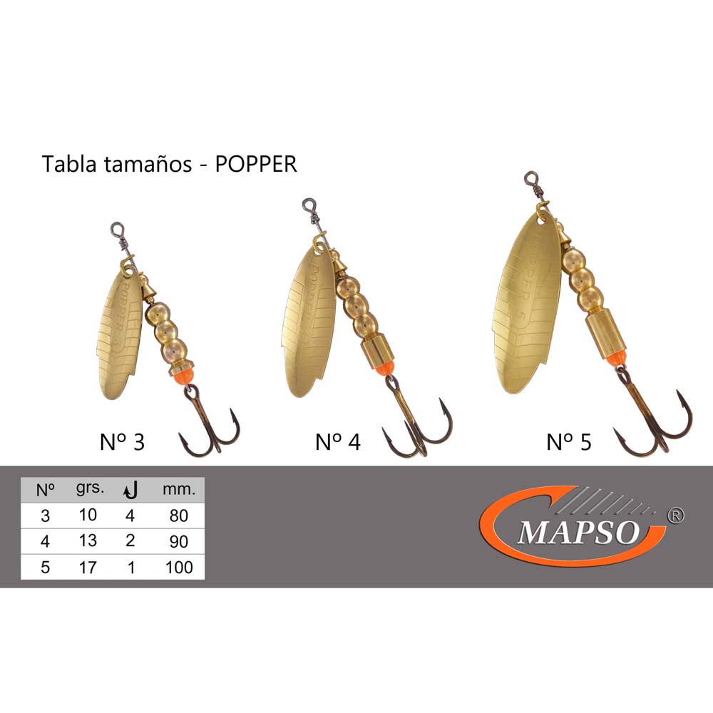 Купить Mapso PPOT3PNN Popper 80 Mm 10g Popper 80 Mm 10g 5 единицы измерения Золотистый T-PNN 7ft.ru в интернет магазине Семь Футов