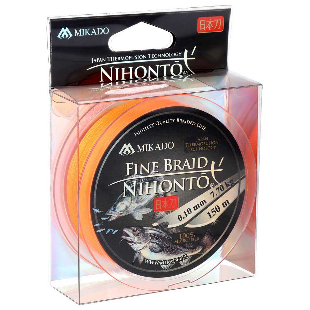 Купить Mikado Z19O-035 Nihonto Fine Плетеная леска 150 м Оранжевый Orange 0.350 mm  7ft.ru в интернет магазине Семь Футов