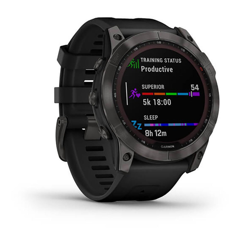 Купить Garmin 010-02541-11 Fenix 7X Sapphire Solar Часы Черный  Carbon Grey DLC Titanium / Black 7ft.ru в интернет магазине Семь Футов