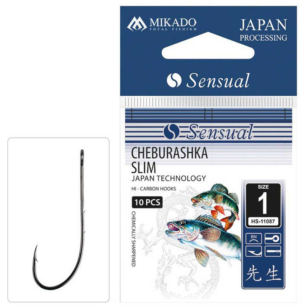 Купить Mikado HS11087-1/0-BN Sensual Cheburashka Slim Крючки С Одним Глазком Серебристый Black Nickel 1/0  7ft.ru в интернет магазине Семь Футов