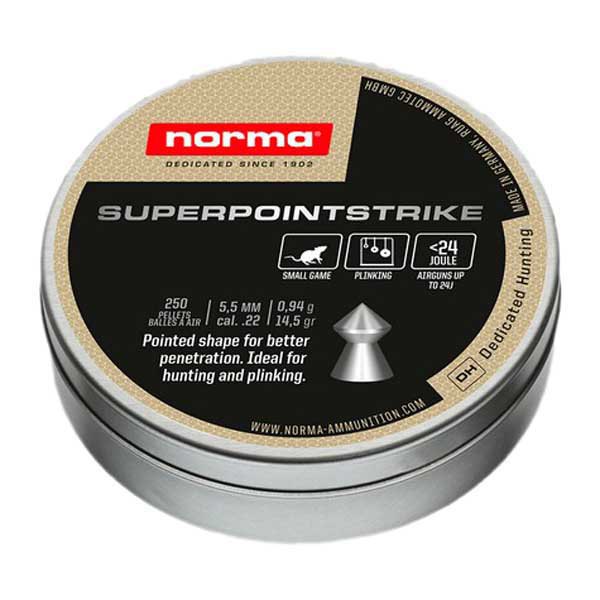 Купить Norma 2424512 Super Point Strike 0.94g Пули для пневматического оружия Серебристый Grey 5.5 mm  7ft.ru в интернет магазине Семь Футов