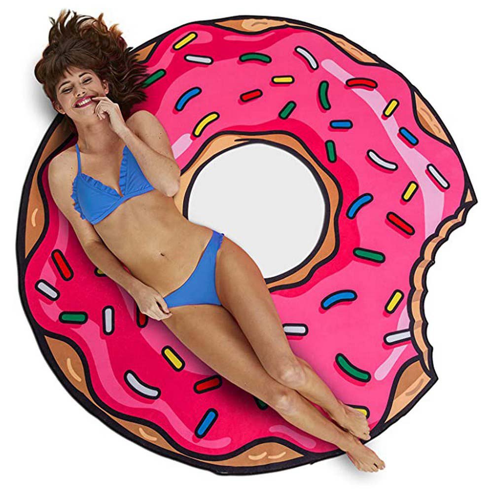 Купить Bigmouth inc 741-BMBT0003 Donut Пляжное одеяло Оранжевый Pink 152 x 152 cm  7ft.ru в интернет магазине Семь Футов