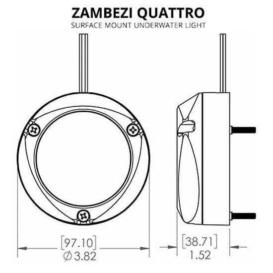 Купить Lumitec 451-101459 Zambezi Quattro Белый/синий светодиод Золотистый Bronze 2000 Lumens  7ft.ru в интернет магазине Семь Футов