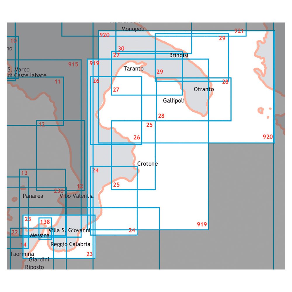 Купить Istituto idrografico 100919 Punta Stilo-Capo Santa Maria Leuca Морские карты Бесцветный 7ft.ru в интернет магазине Семь Футов