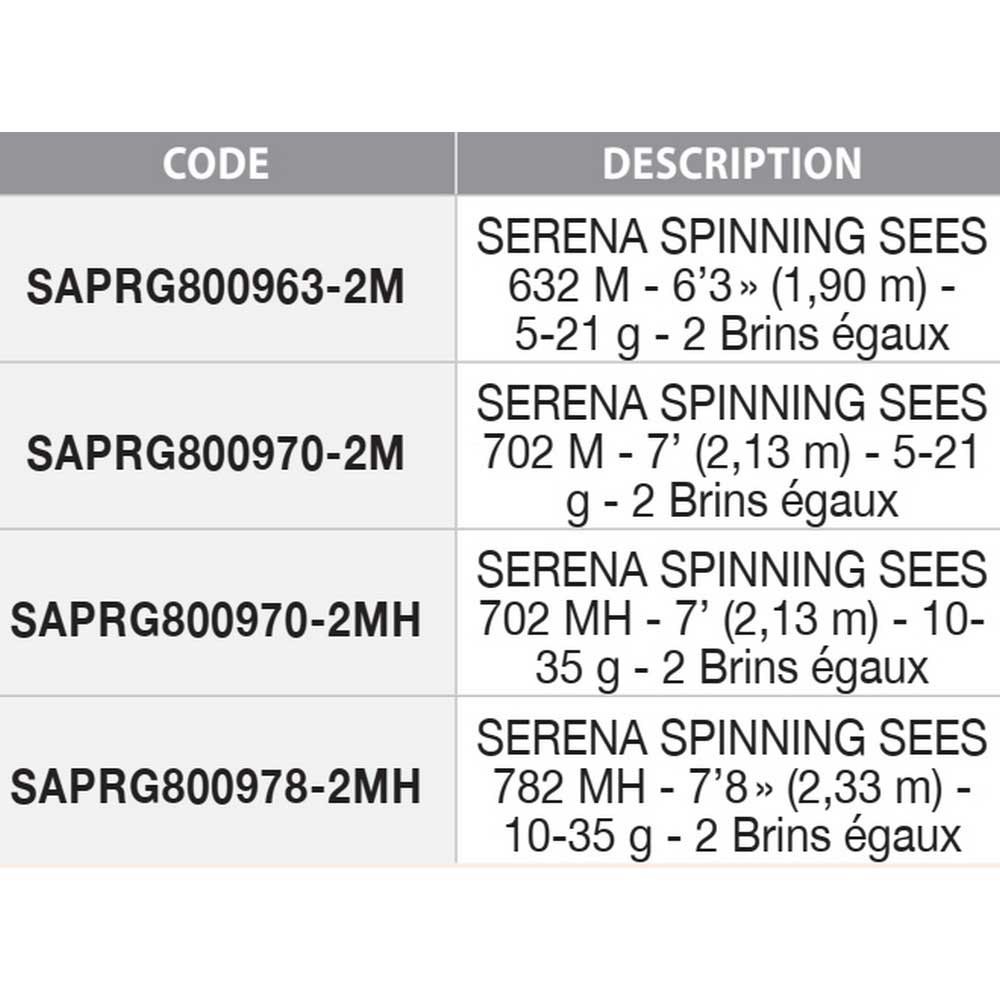 Купить Sakura SAPRG800978-2MH Serena EVO Sees Спиннинговая Удочка Черный 2.33 m  7ft.ru в интернет магазине Семь Футов