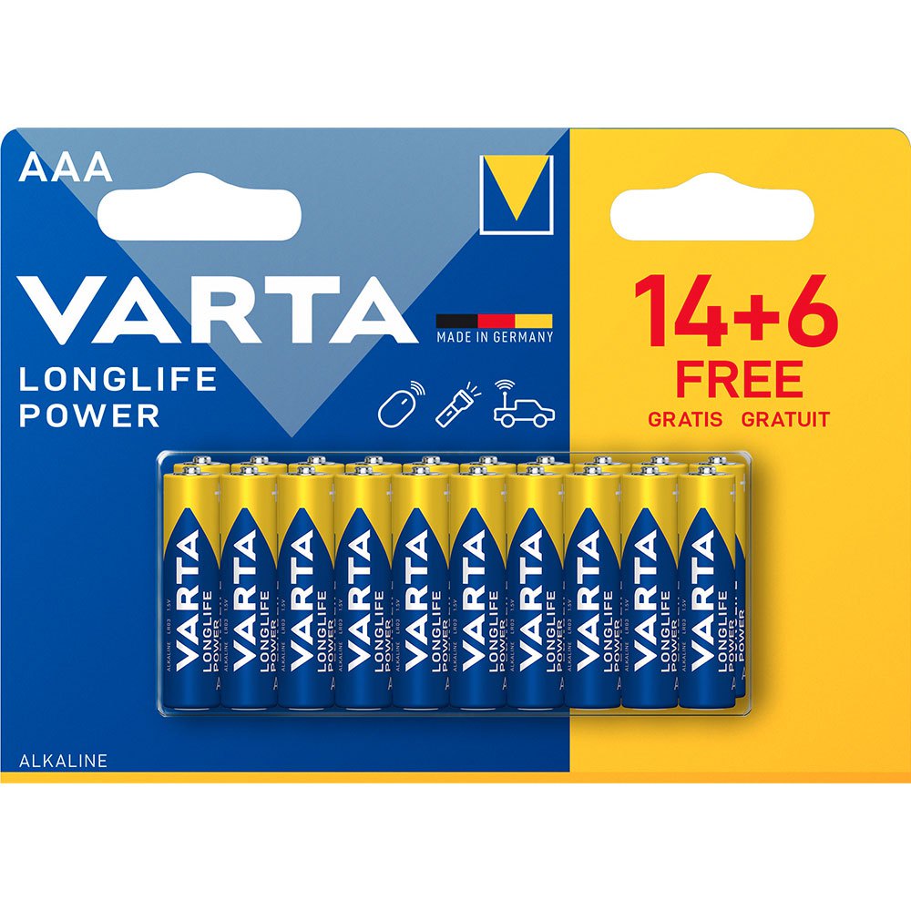 Купить Varta 38569 AAA LR03 1.5V High Energy Щелочная батарея 20 единицы Голубой Blue 7ft.ru в интернет магазине Семь Футов