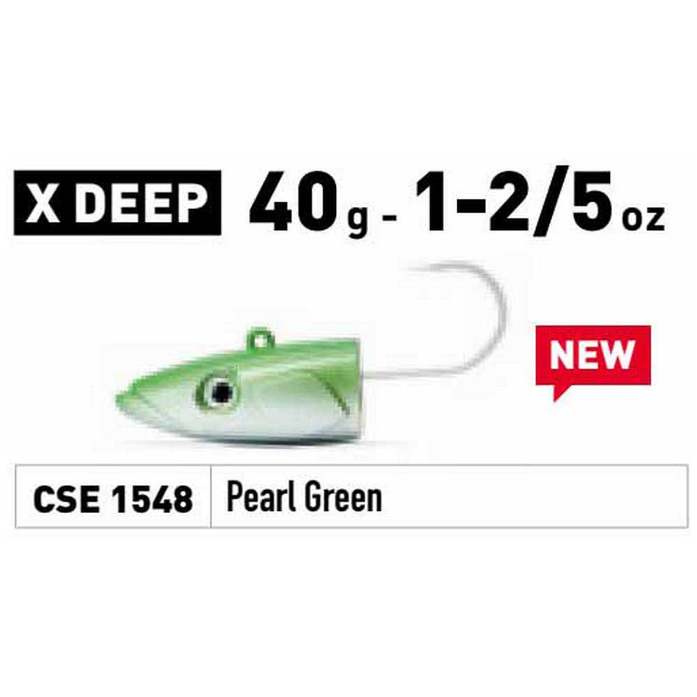 Купить Fiiish CSE1548 Crazy Sand Eel X Deep Джиг-голова 2 единицы измерения Серебристый Pearl Green 40 g  7ft.ru в интернет магазине Семь Футов