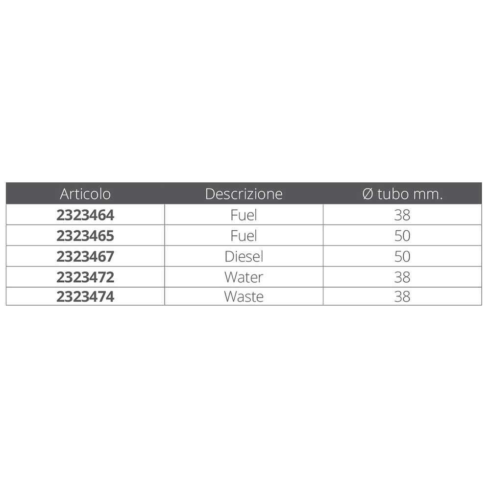 Купить Foresti & suardi 2323467 Наклонный Diesel Наполнитель топливной палубы Серебристый White 50 mm  7ft.ru в интернет магазине Семь Футов