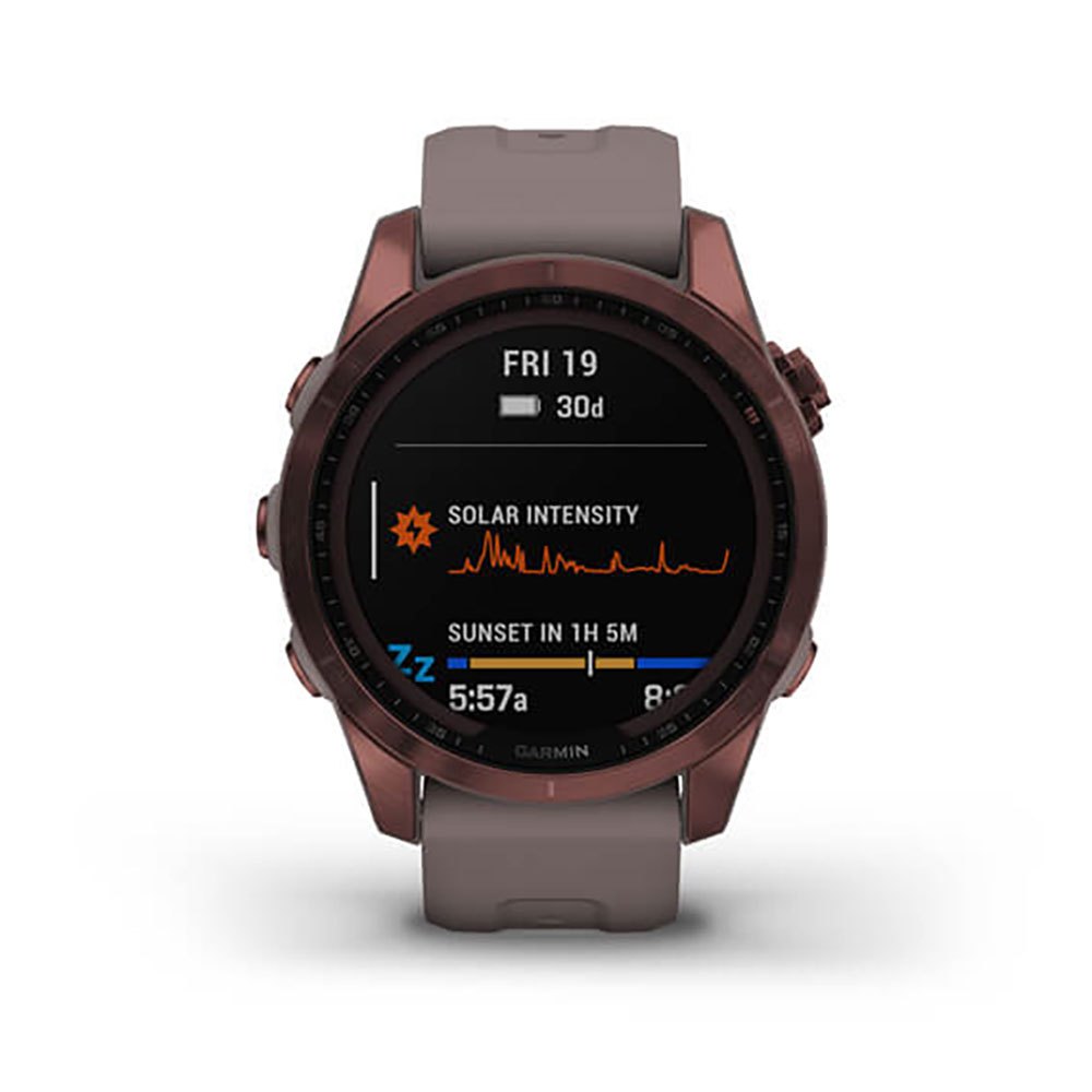 Купить Garmin 010-02539-29 Fenix 7S Sapphire Solar Часы Коричневый Dark Bronze Titanium / Shale Gray 7ft.ru в интернет магазине Семь Футов