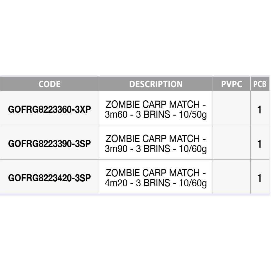 Купить Garbolino GOFRG8223390-3SP Zombie Carp Match стержень Черный 3.90 m  7ft.ru в интернет магазине Семь Футов