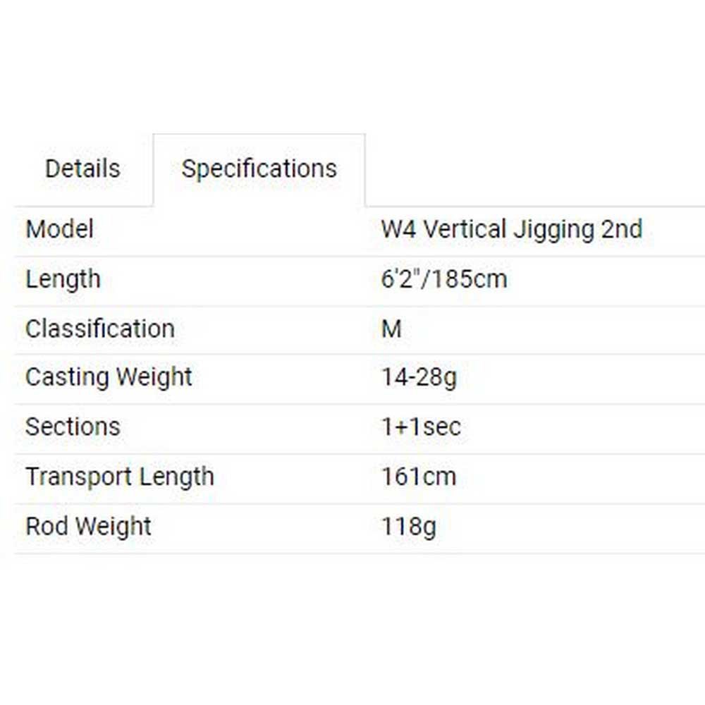 Купить Westin W433-0622-M W4 Vertical 2nd Удочка Для Джиггинга Черный Grey 1.85 m  7ft.ru в интернет магазине Семь Футов