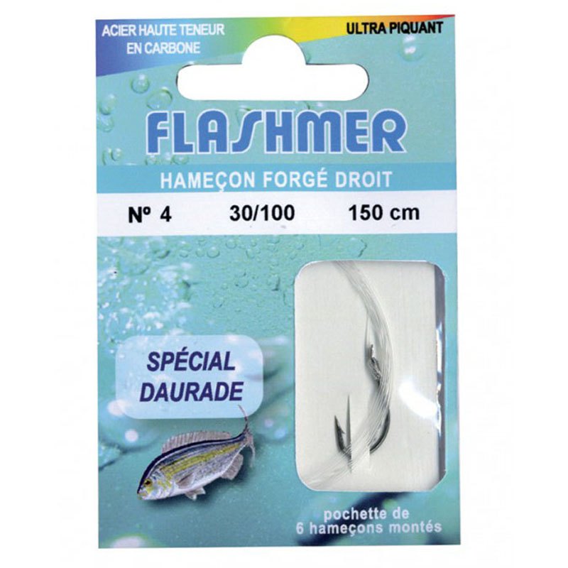 Купить Flashmer HNSD04D28 Daurade Связанные Крючки 0.280 мм Серый Black Nickel 4  7ft.ru в интернет магазине Семь Футов