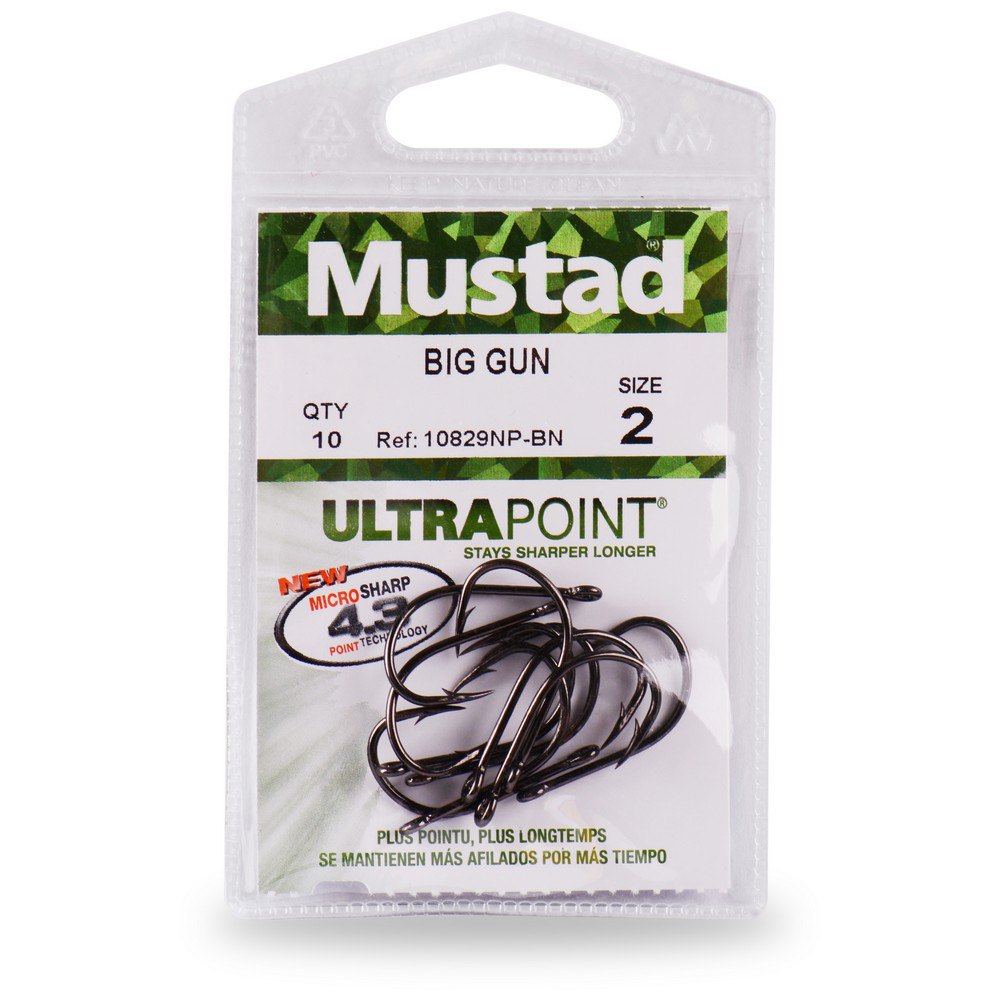 Купить Mustad 10829NP-BN-5/0-336 Ultrapoint Big Gun Колючий Одноглазый Крючок 25 единицы измерения Черный Black Nickel 5/0  7ft.ru в интернет магазине Семь Футов