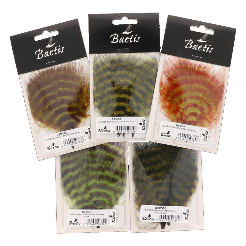 Купить Baetis BBMTO Barred Marabou Перо Многоцветный  Tan / Olive 7ft.ru в интернет магазине Семь Футов