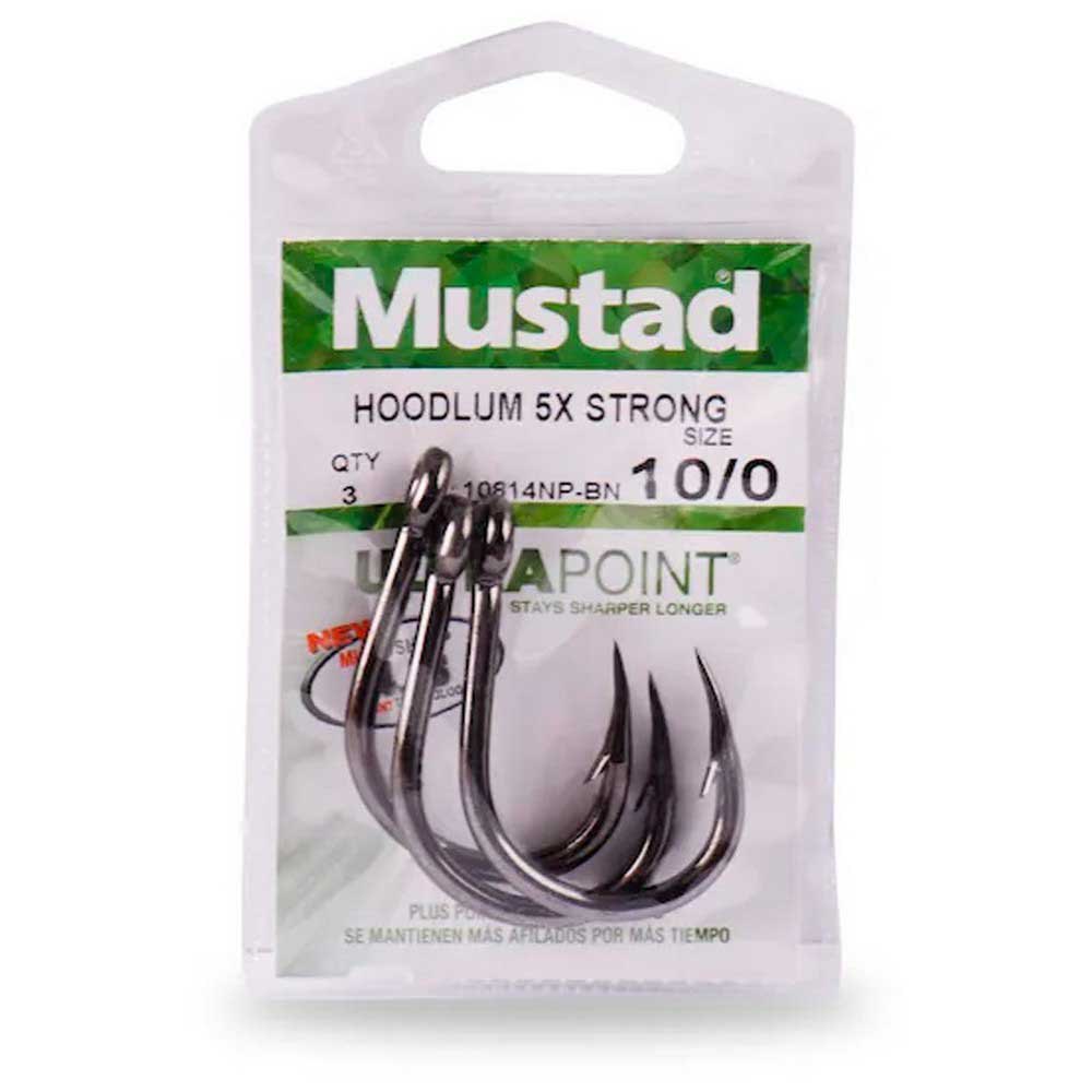 Купить Mustad 10814NP-BN-7/0-U03 Ultrapoint Live Bait 5X Strong Колючий Одноглазый Крючок Черный Black Nickel 7/0  7ft.ru в интернет магазине Семь Футов