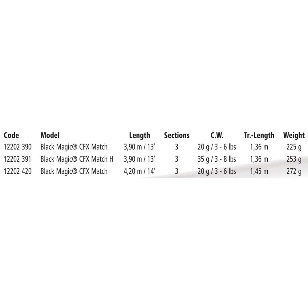 Купить Browning 12202391 Black Magic CFX Match стержень Черный Black 3.90 m  7ft.ru в интернет магазине Семь Футов