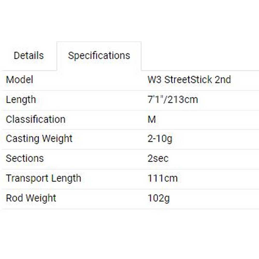 Купить Westin W355-0612-UL W3 StreetStick 2nd Спиннинговая Удочка Черный Black 1.83 m  7ft.ru в интернет магазине Семь Футов